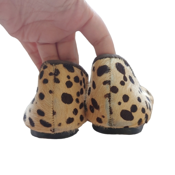 Tory Burch Studded Asher Loafer Animal Print Cheetah Pony Hair Flats Size 9 - Picture 4 of 6